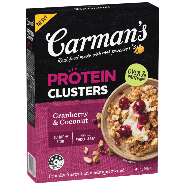 Carman's Protein Clusters Cranberry & Coconut 425g