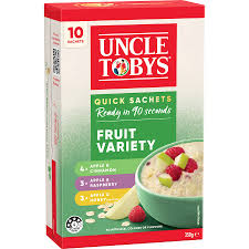 Uncle Tobys Oats Quick Sachets Fruit Variety 350g