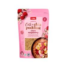 Coles Pudding Oats & Chia Choc Raspberry 210g