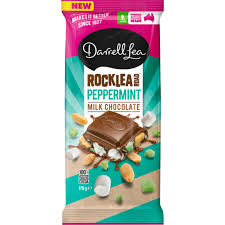 Darrell Lea Rocklea Road Peppermint Milk Chocolate Block 170g