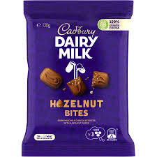 Approaching or Just Over Best Before Date – Cadbury Chocolate Hazelnut Bites 130g