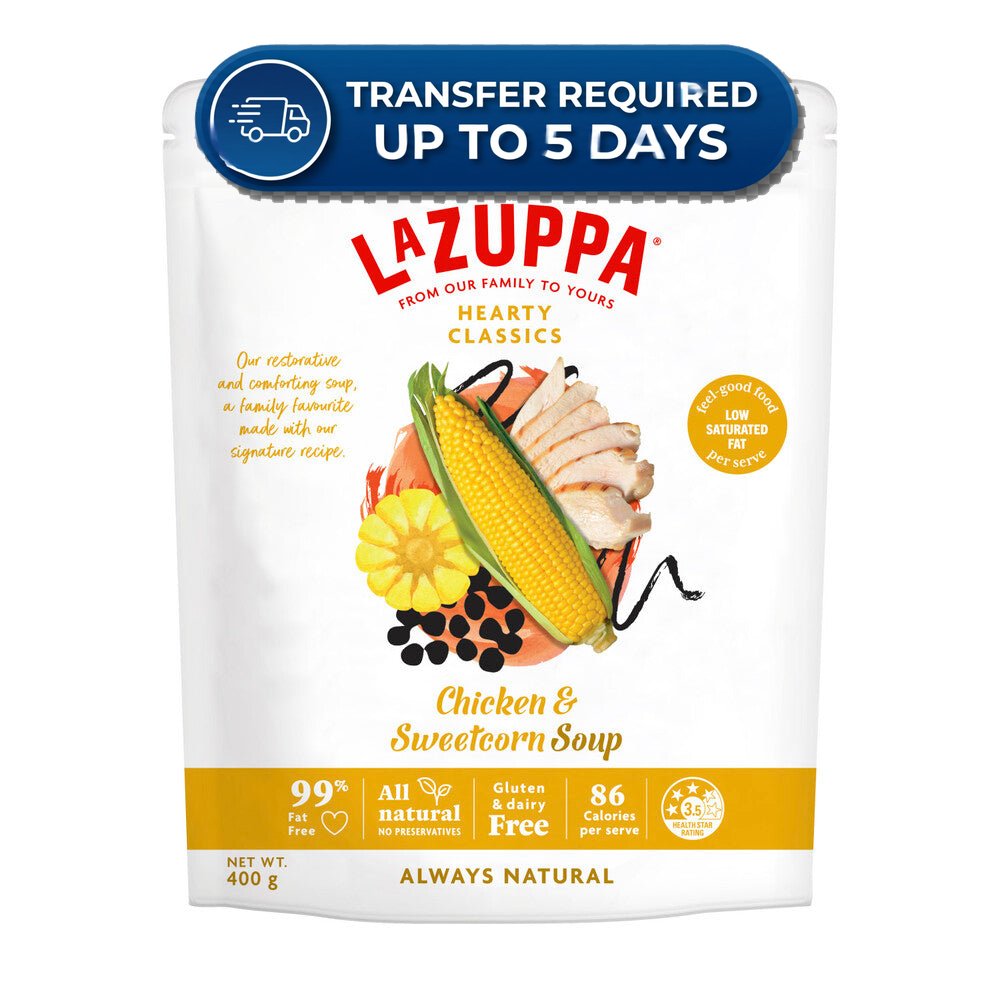 La Zuppa Soup Pouch Chicken & Sweetcorn 400g -(Extended Dispatch)