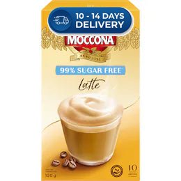 Moccona Coffee Sachets Sugar Free Caramel Latte 10 pack -(Extended Dispatch)