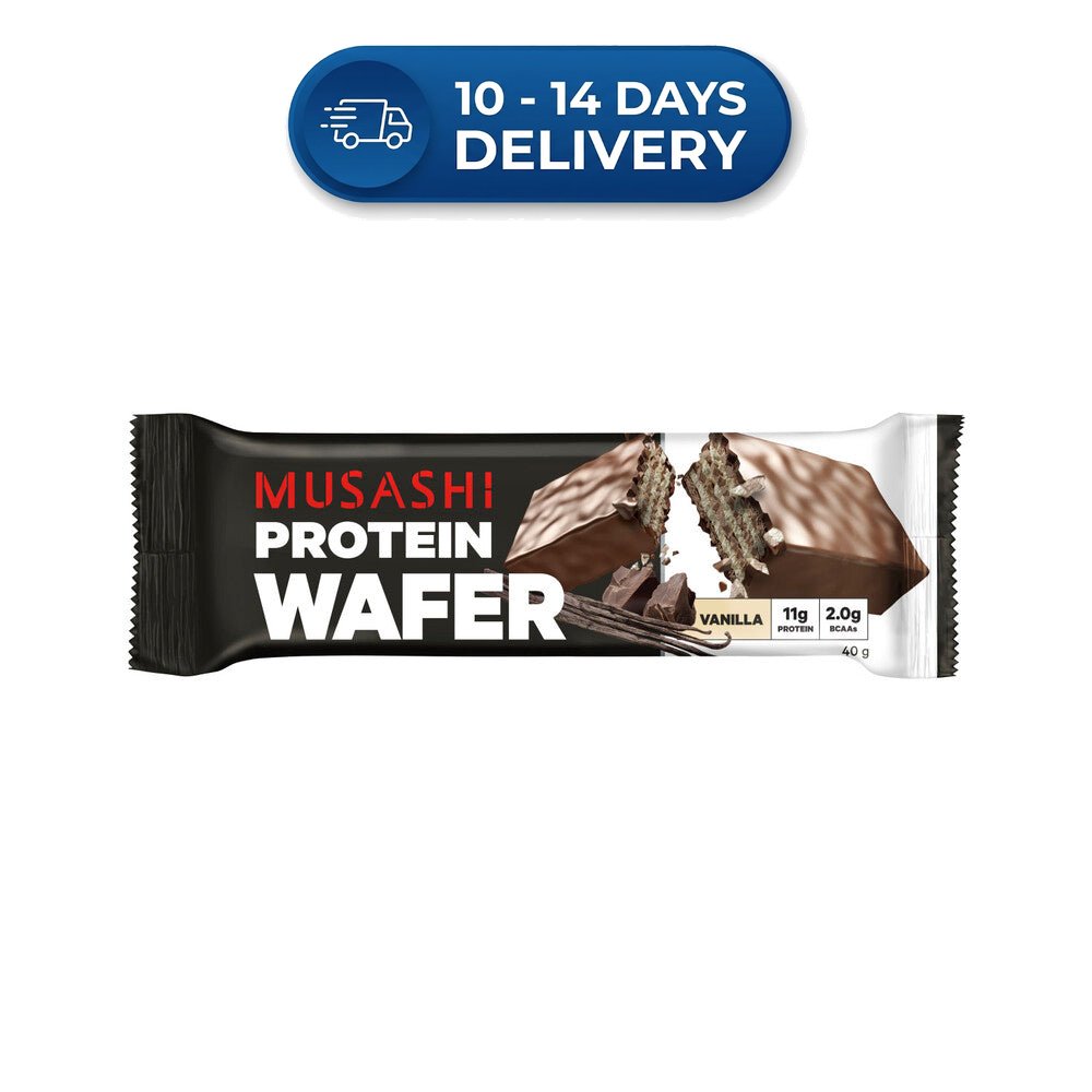 Musashi Wafer Protein Bar Vanilla 40g -(Extended Dispatch)