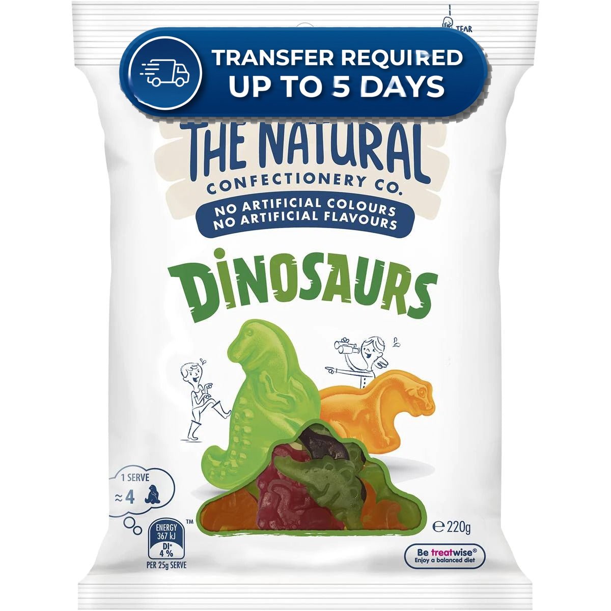 Natural Confectionery Dinosaurs 220g -(Extended Dispatch)