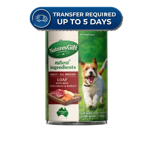 Nature's Gift Adult Wet Dog Food Loaf Lamb With Beef Vegetables & Barley 700g -(Extended Dispatch)