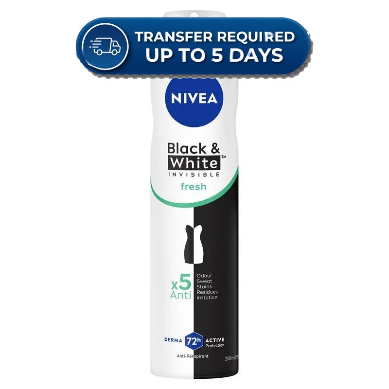 Nivea Deo Aero Female Black And White Fresh 250mL -(Extended Dispatch)