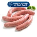 Frozen Sausages Pork Irish (5 links) 500g -(Extended Dispatch)