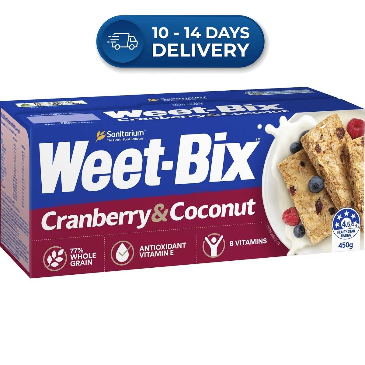 Sanitarium Weet-Bix Cranberry & Coconut 450g -(Extended Dispatch)