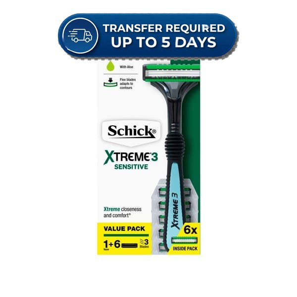 Schick Xtreme 3 Hybrid Disposable 6 pack -(Extended Dispatch)