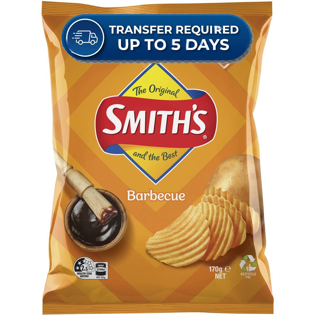Smith's Crinkle Cut Barbecue 170g -(Extended Dispatch)