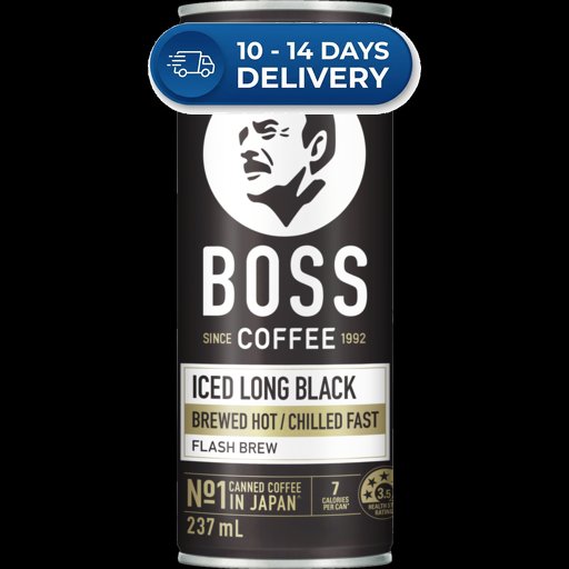 Suntory Boss Coffee Iced Long Black 237mL -(Extended Dispatch)