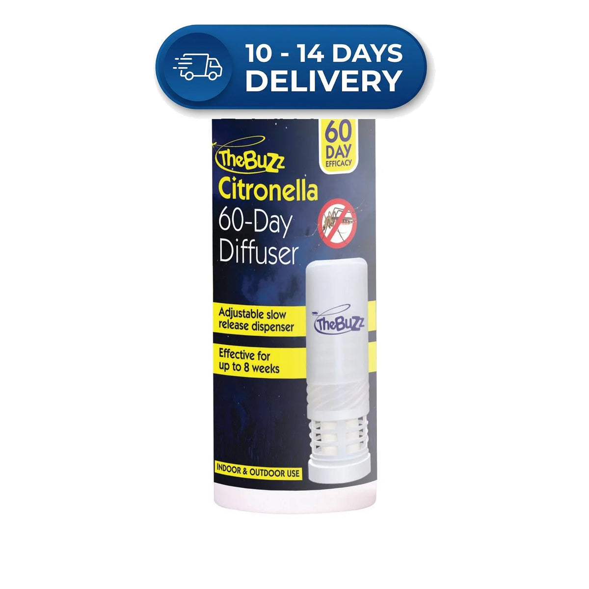 The Buzz Citronella 60-Day Diffuser -(Extended Dispatch)