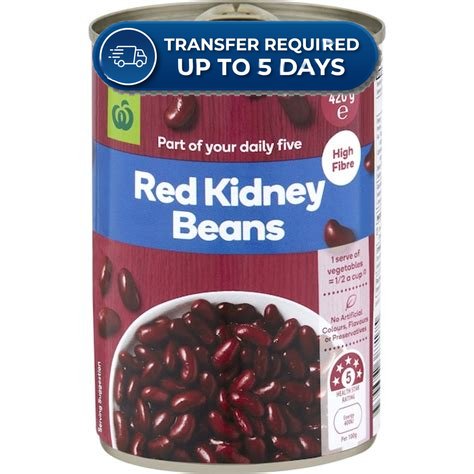 Woolworths Beans Red Kidney 420g -(Extended Dispatch)