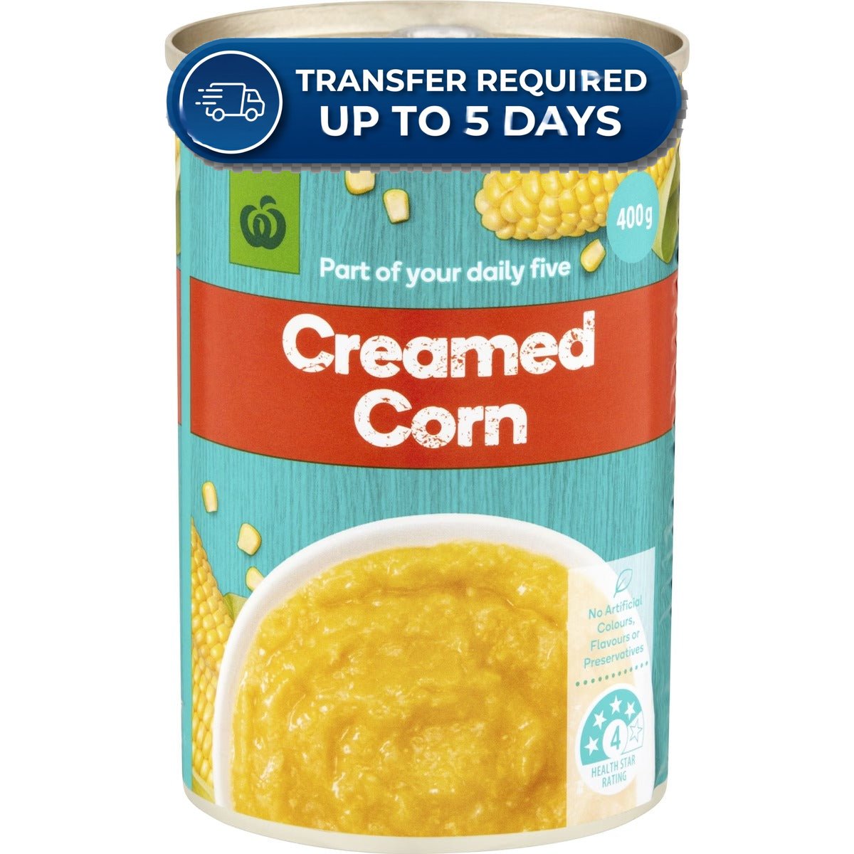 Woolworths Corn Creamed 400g -(Extended Dispatch)