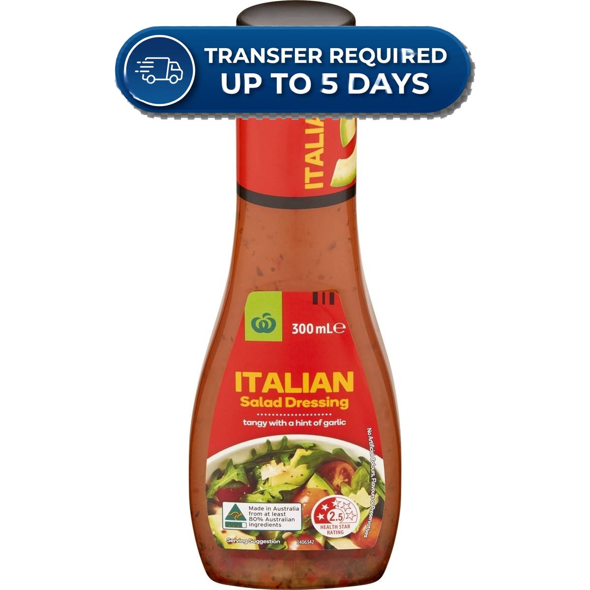Woolworths Dressing Italian 300ml*** -(Extended Dispatch)