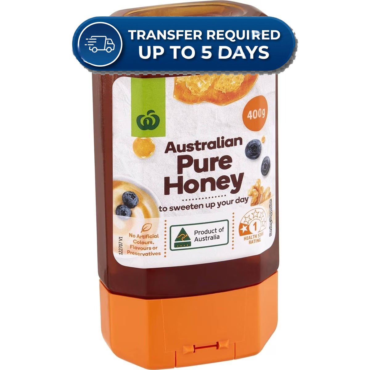Woolworths Honey Pure Australian 400g -(Extended Dispatch)