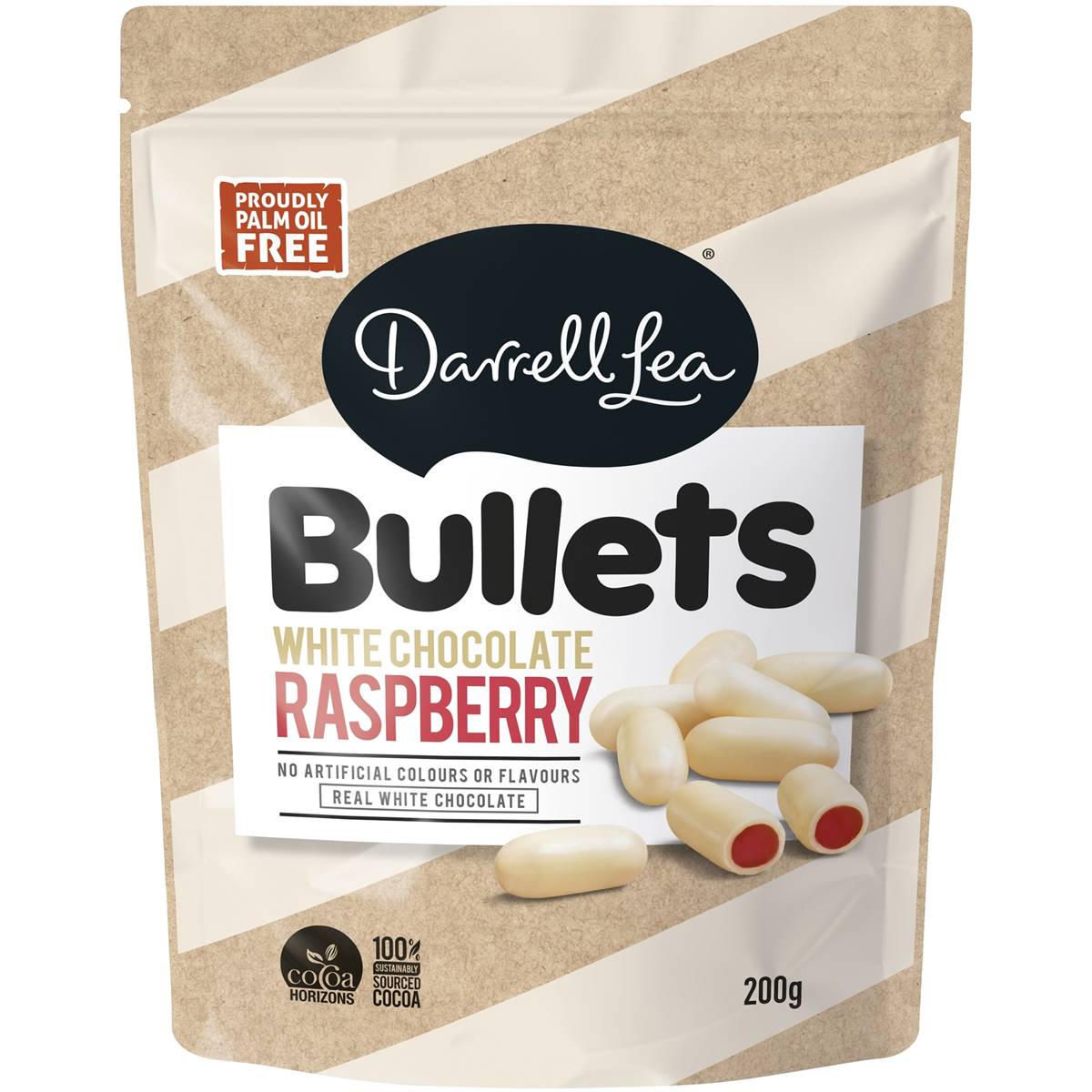 Darrell Lea Bullets White Chocolate Raspberry 180g