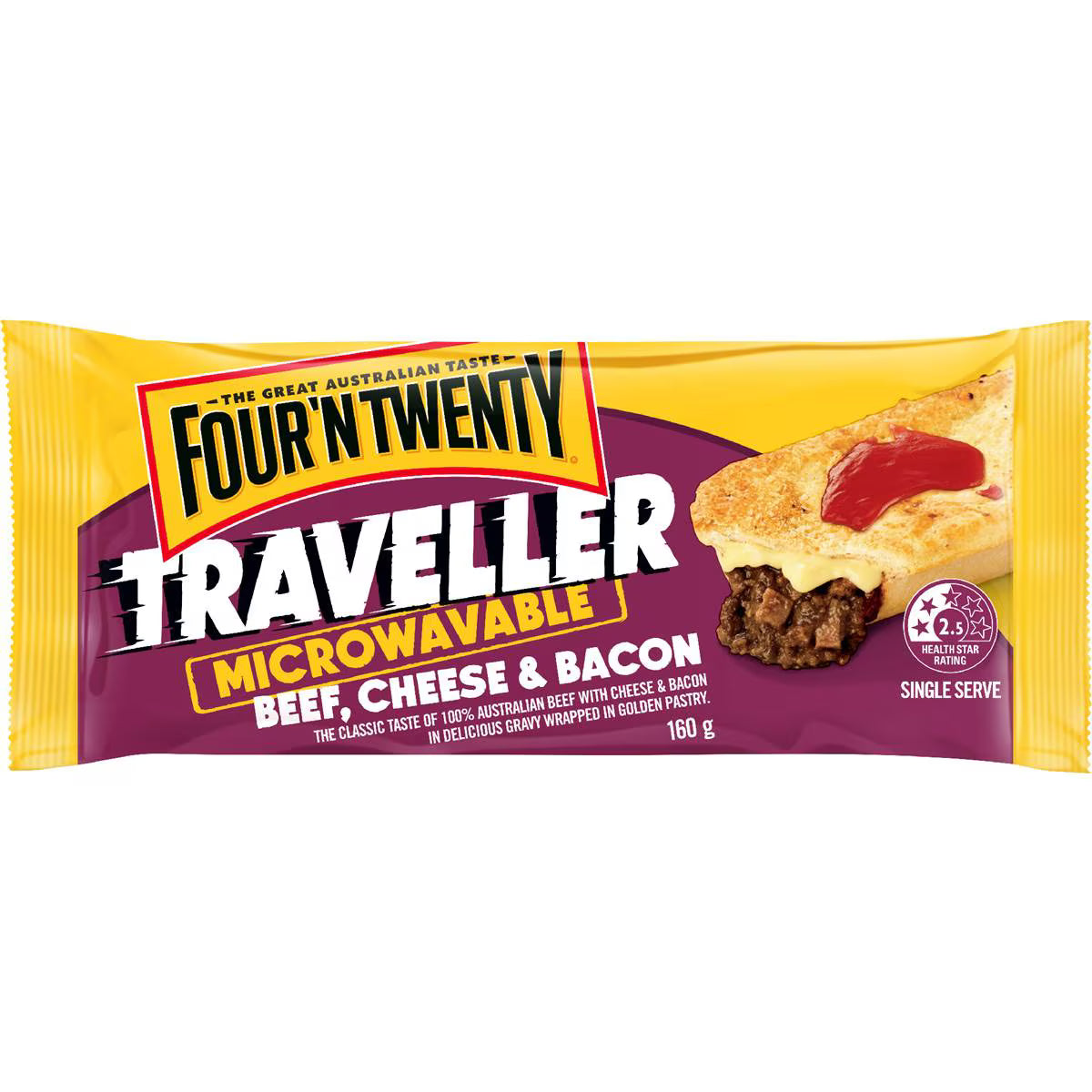 Frozen Four'N Twenty Pie Traveller Beef, Cheese & Bacon 160g