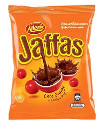 Allen's Lollies Jaffas Orange Chocolate 160g