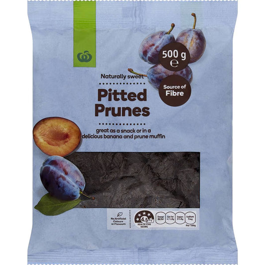 Woolworths Prunes Pitted 500g