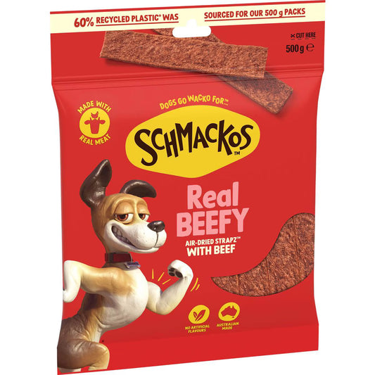 Schmackos Strapz Dog Treats with Beef | 500g