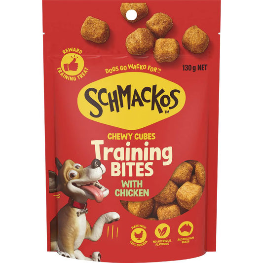 Schmackos Tasty Bites Dog Treats Chewy Cubes With Chicken | 130g