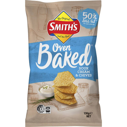 Smith's Oven Baked Sour Cream & Chives 130g