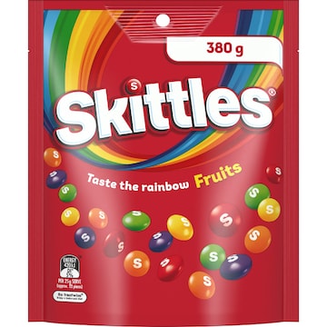Skittles Fruits Chewy Lollies Party Share Bag | 380g