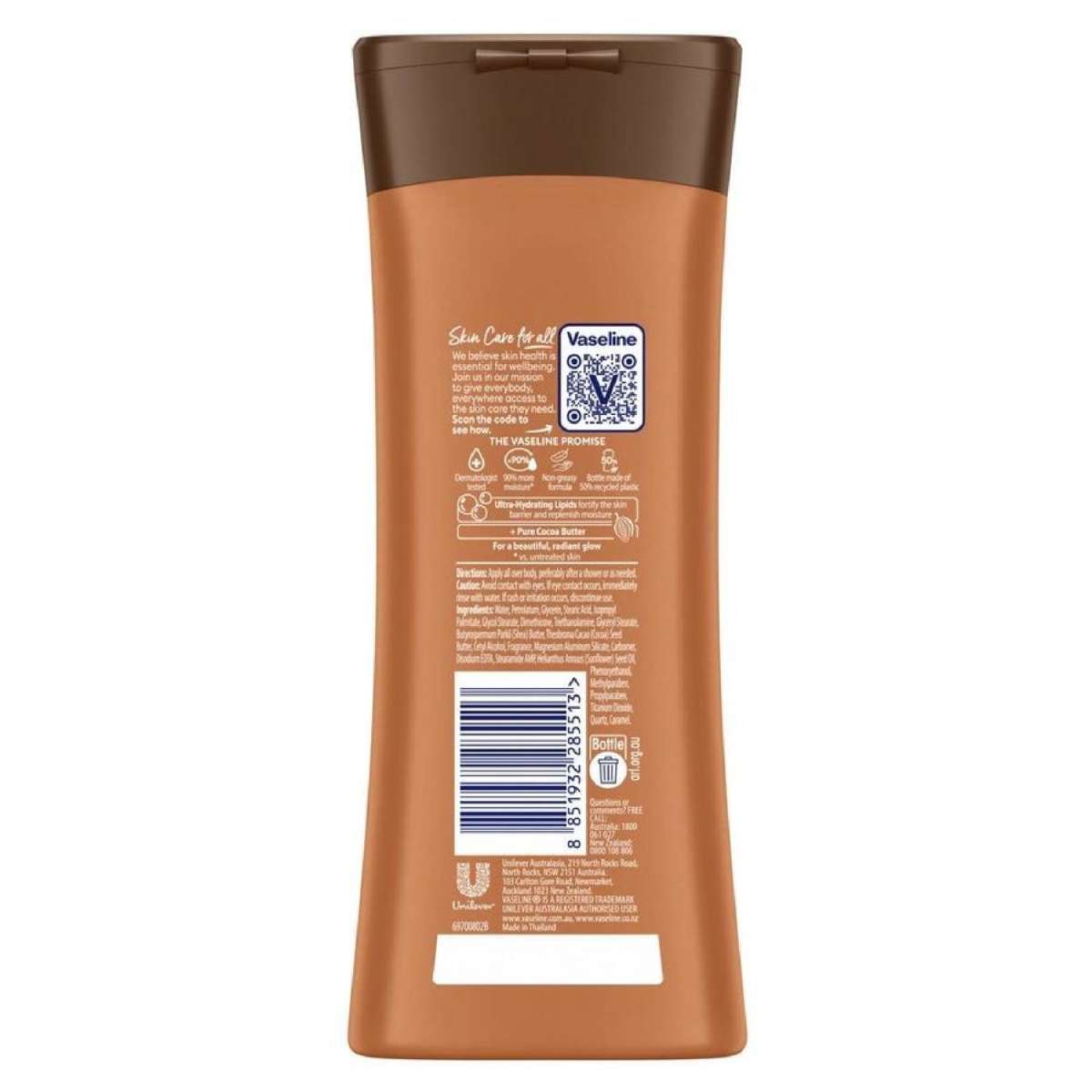 Vaseline intensive care cocoa glow moisturising lotion 225ml