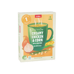 Coles Soup Cup Creamy Chicken & Corn (2pk) 60g