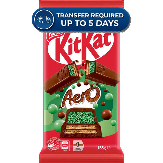 Choccies That Lost Their Shape, Not Their Taste. KitKat Aero Mint Chocolate Block 155g