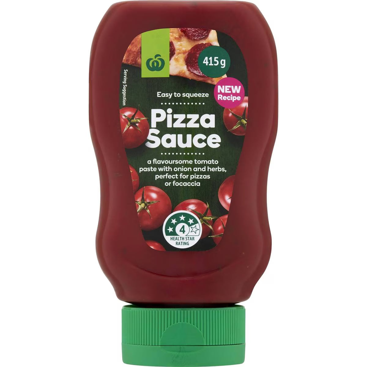 Woolworths Pizza Sauce Squeeze Bottle 415g