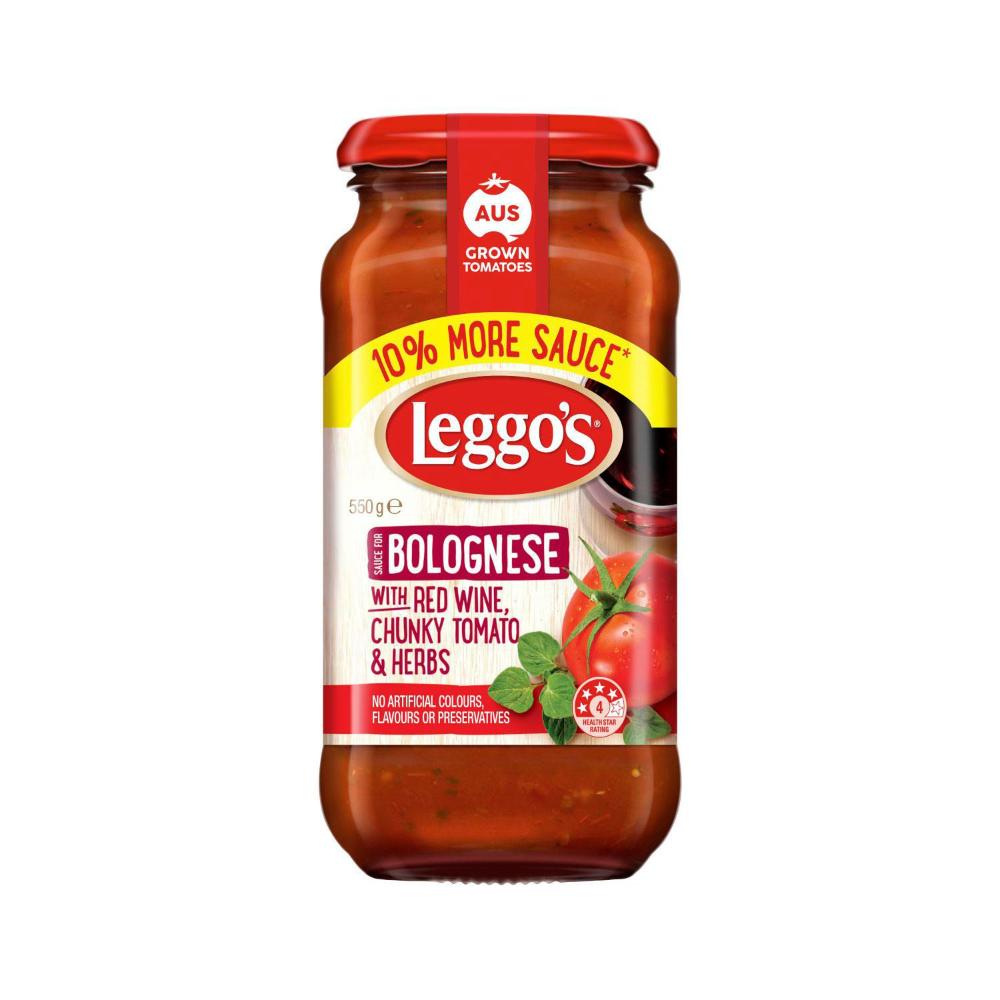 Leggo's Bolognese Red Wine Pasta Sauce Jar | 550g