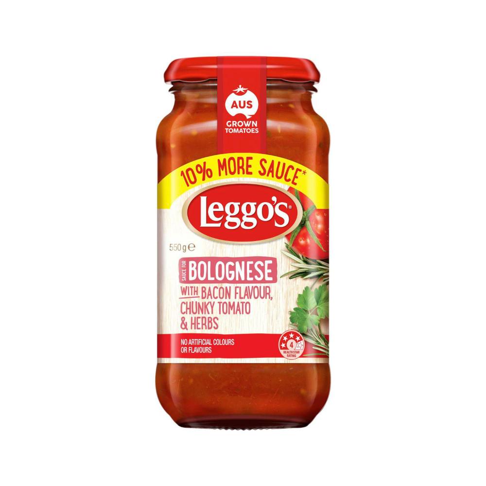Leggo's Bolognese Bacon Pasta Sauce Jar | 550g