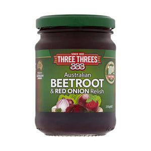 Three Threes Relish Beetroot & Red Onion 250g