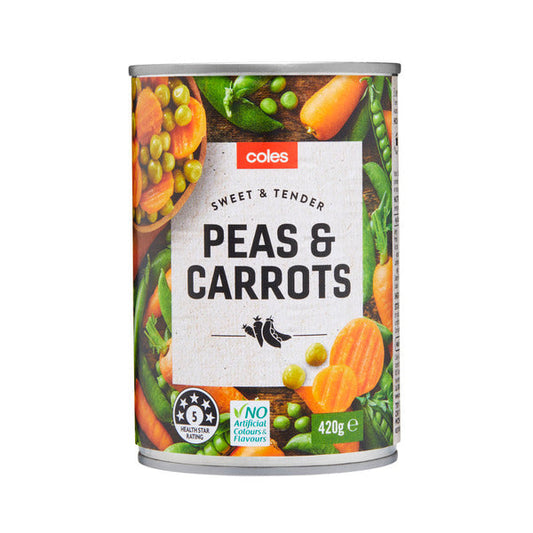 Coles Peas & Carrots 420g