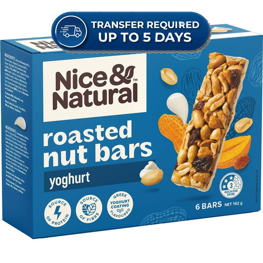 Approaching or Just Over Best Before Date – Nice & Natural Nut Bars Yoghurt (6pk) 192g