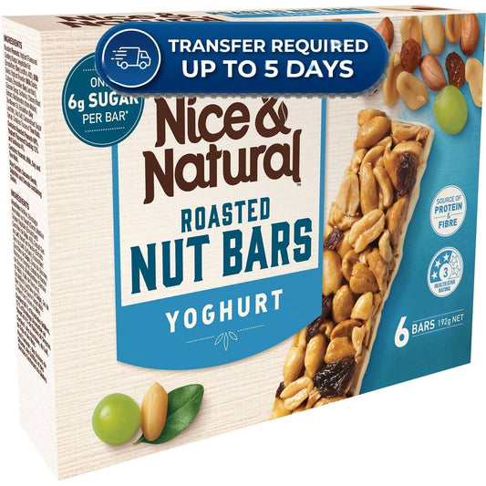 Approaching or Just Over Best Before Date – Nice & Natural Nut Bars Yoghurt (6pk) 192g