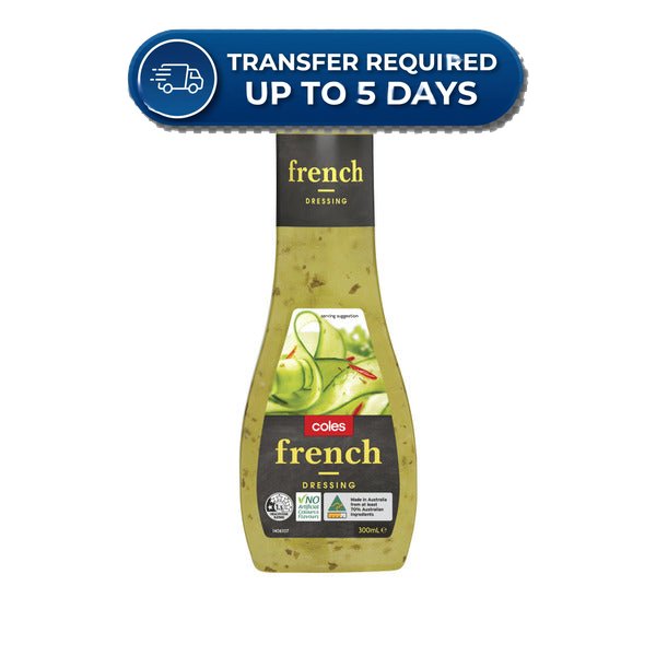 Approaching or Just Over Best Before Date – Coles Dressing French 300ml