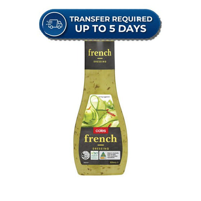 Approaching or Just Over Best Before Date – Coles Dressing French 300ml