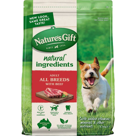 Nature's Gift Beef Adult All Breed Dry Dog Food 2.5kg
