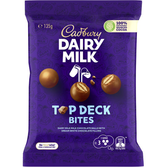 Cadbury  Chocolate Top Deck Bites 135g