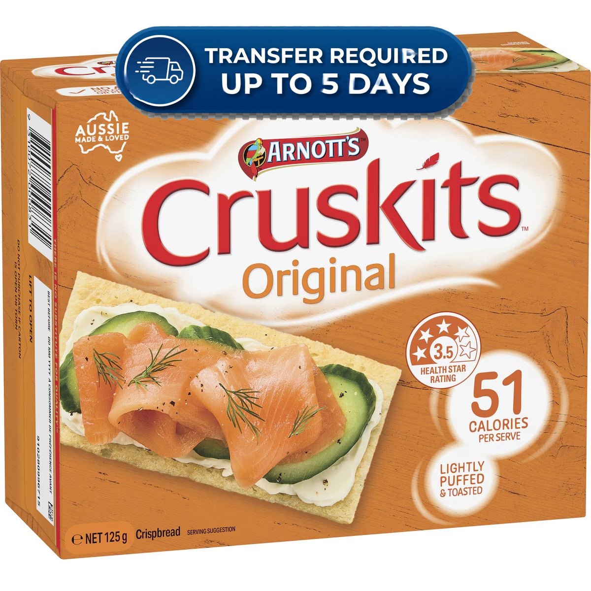 Approaching or Just Over Best Before Date – Arnott's Cruskits Original 125g
