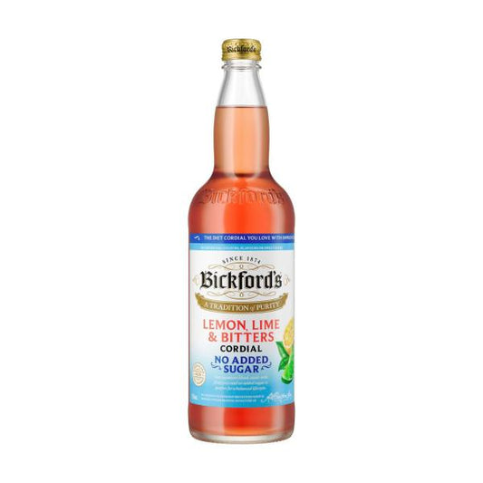 Bickford's No Added Sugar Lemon Lime & Bitters 750mL