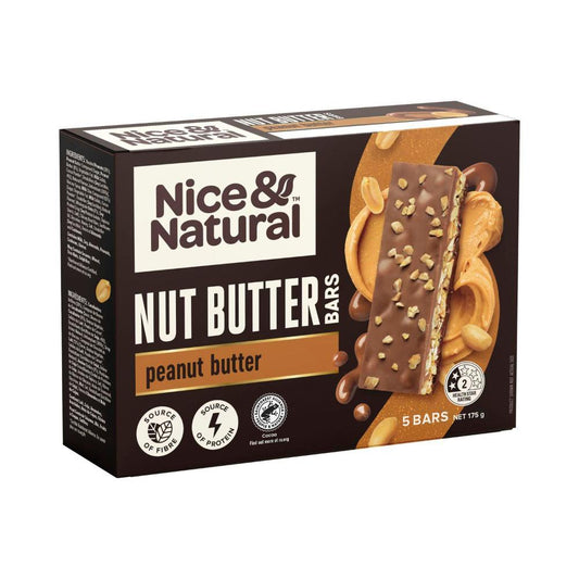 Approaching or Just Over Best Before Date – Nice & Natural Nut Butter Bars Peanut Butter 175g