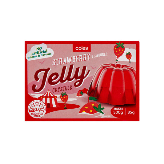 On sale this week - Coles Jelly Crystals Strawberry 85g