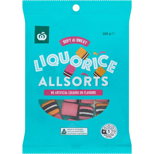 Woolworths Liquorice Allsorts 200g
