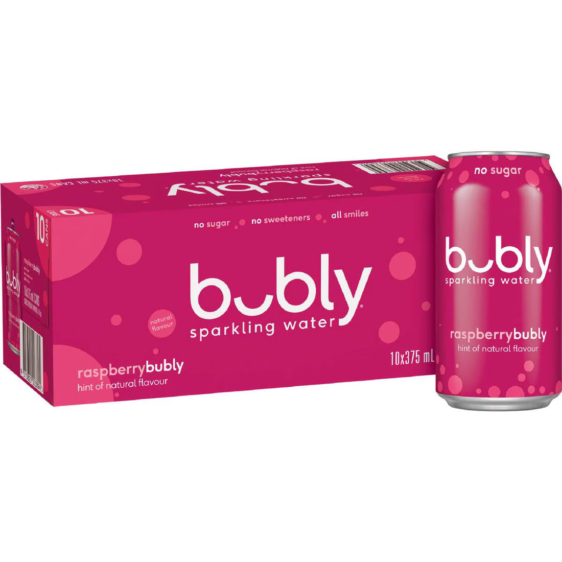 Bubly Sparkling Water Cans Raspberry 375mL x 10 pack – austreats.com