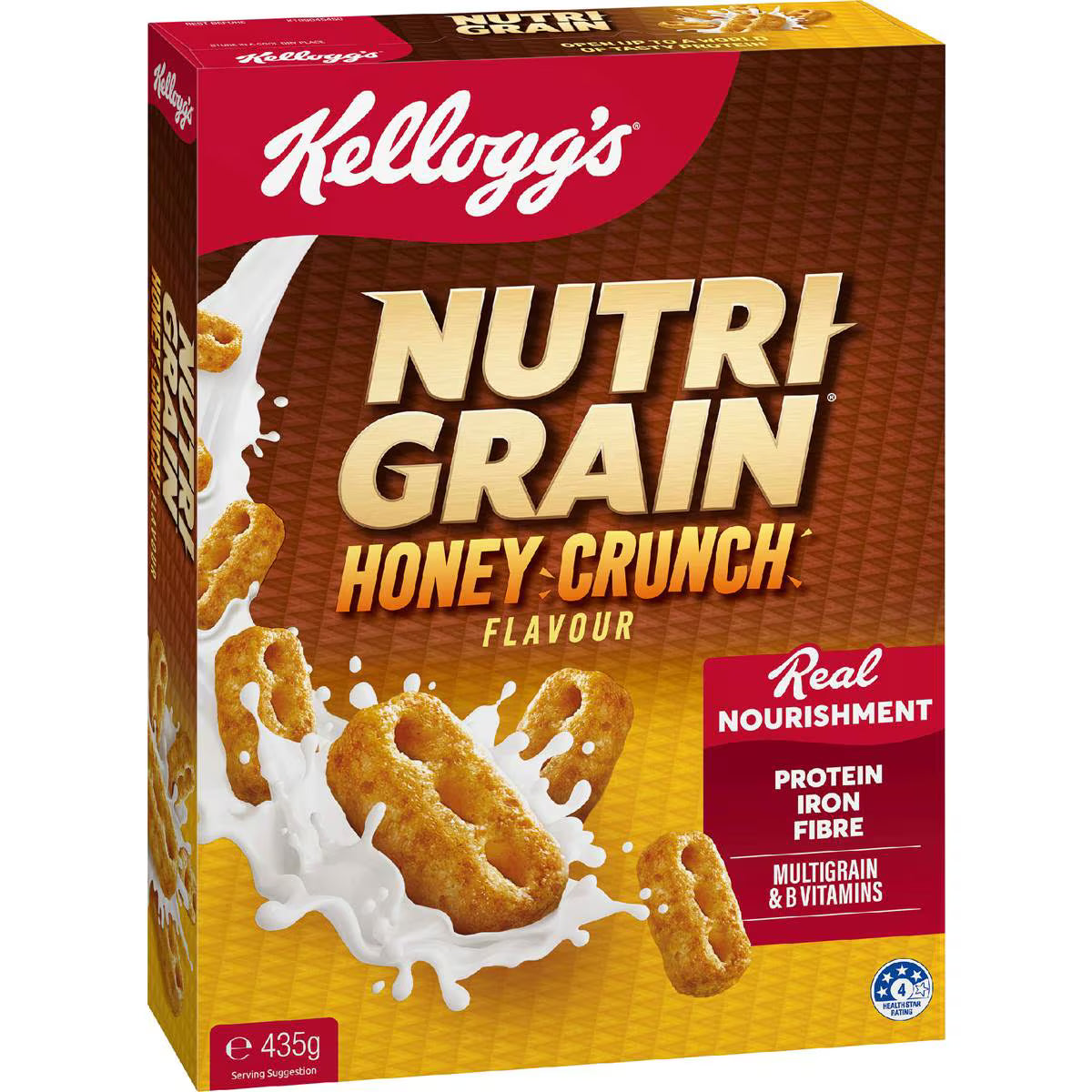 Approaching or Just Over Best Before Date : Kellogg's Nutri Grain Honey Crunch Breakfast Cereal 435g